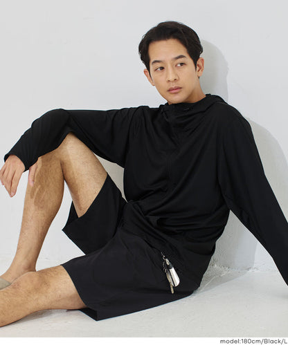 4WAYストレッチZIPポケット付きショートパンツ メンズ メール便不可